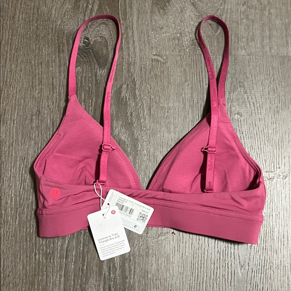 Lululemon License to Train Triangle Bra Light Support A/B Cup Washed Mauve Sz 4 - Picture 5 of 8